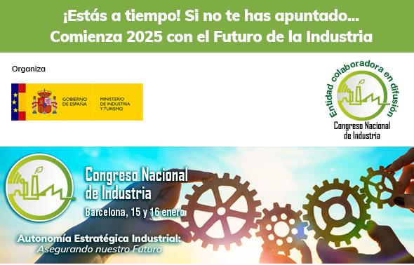 Organizado por Ministerio de Industria y Turismo Colaborador estratégico: AEC -  Congreso Nacional de Industria 15 y 16 de enero de 2025