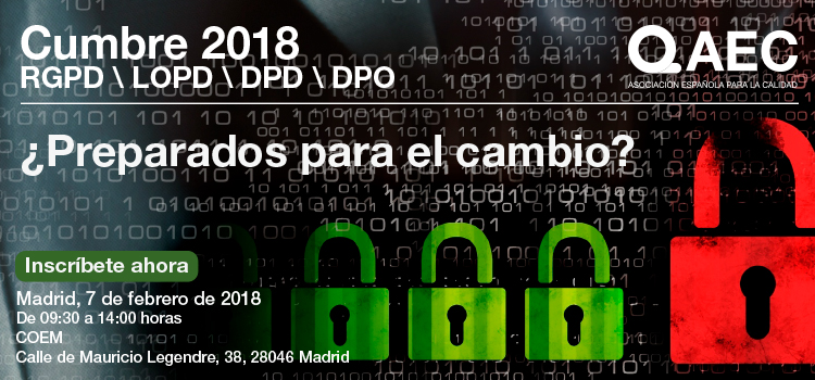 Banner Cumbre 2018 RGPD-LOPD-DPD-DPO