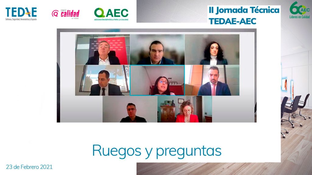 2ª Jornada Técnica TEDAE-AEC: Ruegos y preguntas