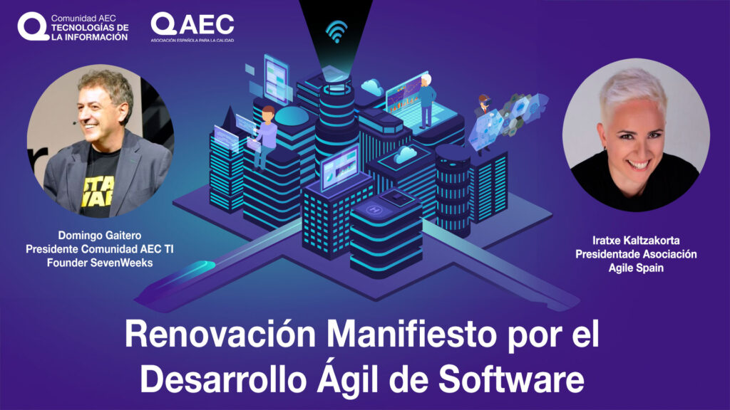 Domingo Gaitero conversa con Iratxe Kaltzakorta, presidenta de Agile Spain, sobre el presente y futuro de la comunidad ágil en España. la entrevista gira en torno al  planteamiento de renovación del manifiesto Agil que se está realizando por parte de sus creadores y que lanza la oportunidad de participar en el mismo.