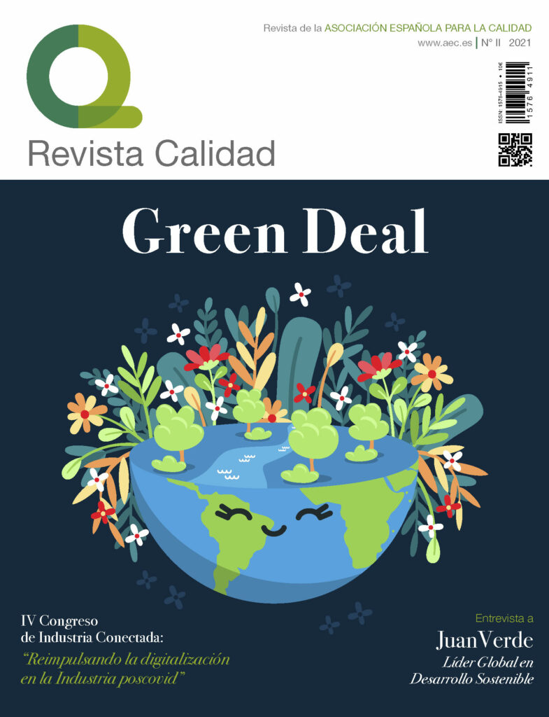 La segunda edición de la Revista Calidad del 2021 está dedicada a la sotenibilidad. 
Los expertos posicionan la década comprendida entre 2020 y 2030 como crucial para lograr las metas de descarbonización establecidas por los Acuerdos de París. Desde su entrada en vigor hace ya seis años, más de un centenar de países se han comprometido a ser neutros en carbono para el año 2050 o antes y, compartiendo esta pretensión, más de mil empresas a nivel global –entre ellas, algunas de las empresas más grandes del mundo– se han fijado este mismo objetivo.