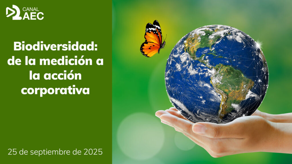 La Comunidad AEC de Medio Ambiente ha organizado un webinar sobre: “Biodiversidad: de la medición a la acción corporativa, que se celebró el día 25 de septiembre de 2025